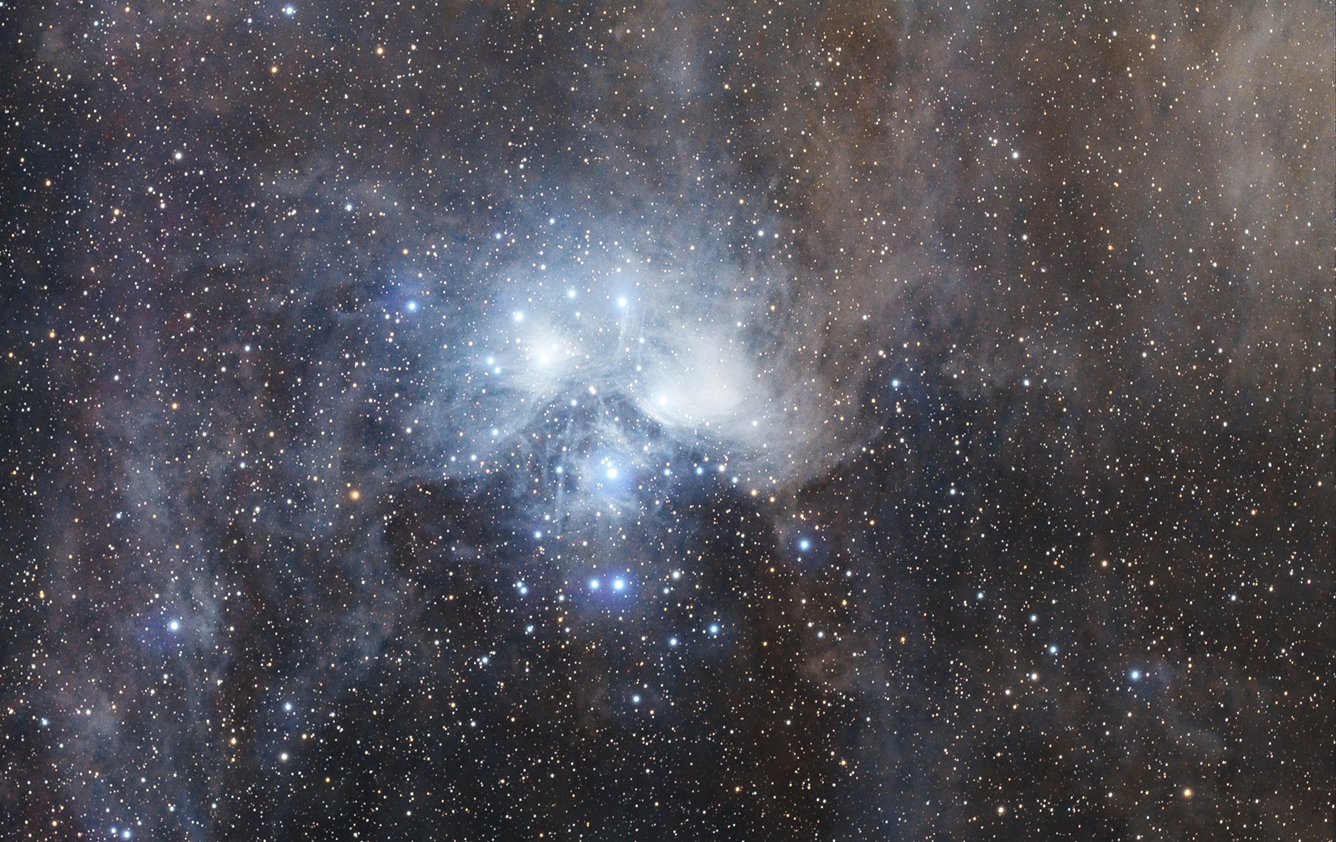 Final integrated and processed image after calibration, alignment, and stretching